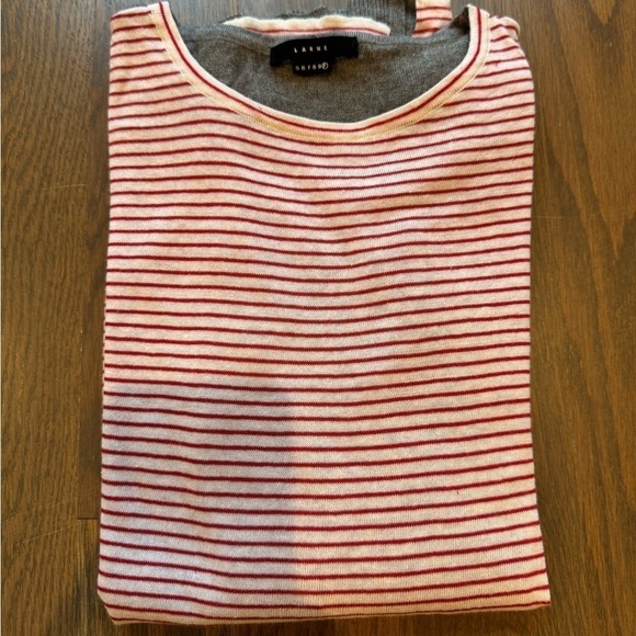 Larne stripped sweater gray and red size large nautical tomato girl G - Picture 2 of 7